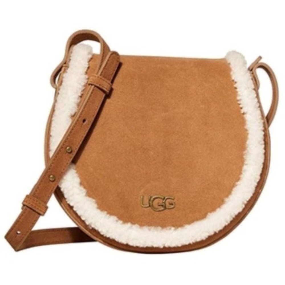 UGG Sharon Sheepskin Trimmed Crossbody Bag